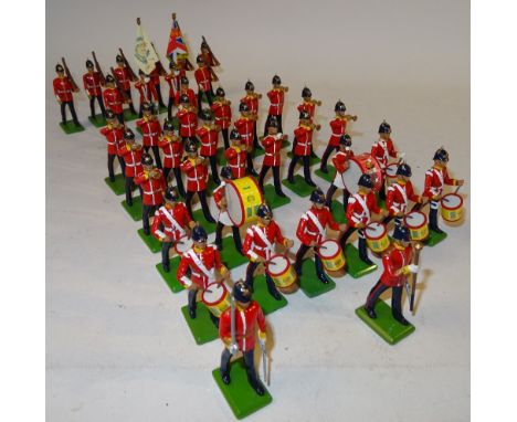 Britains Metal Models Highlanders and Infantry boxed sets 7235, 7237, 7239 and 7242, four Black Watch pipers, Drum and Bugle 