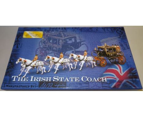 Britains 00254 Irish State Coach (VG, one lamp loose, possibly some other parts damaged) and 40111 Ivory Phaeton in original 