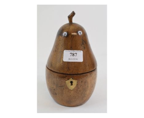 A tea caddy, in the form of a pear, 19 cm high Condition report Report by RB

Modern
