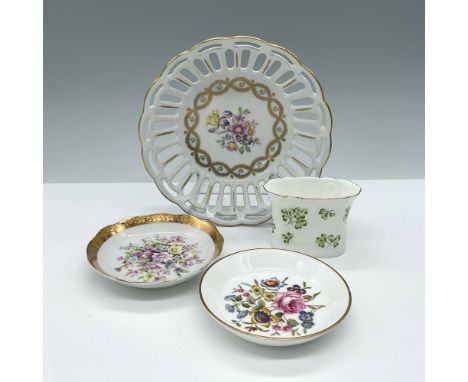 Elegant grouping including a small dish from Limoges France, a small dish from Royal Worchester in England, a small toothpick