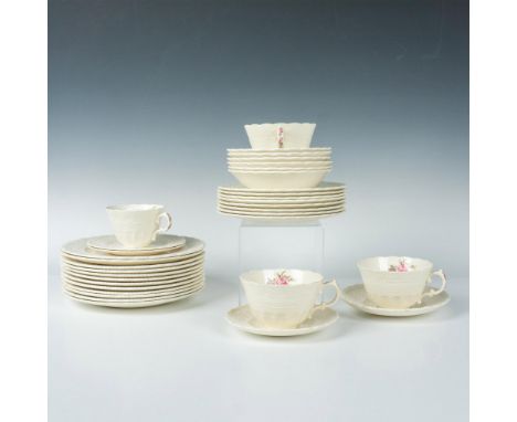 Beautiful group that features the Jewel Billingsley Rose pattern. Includes: 12 Dinner plates; 8 Bread and butter/side plates;