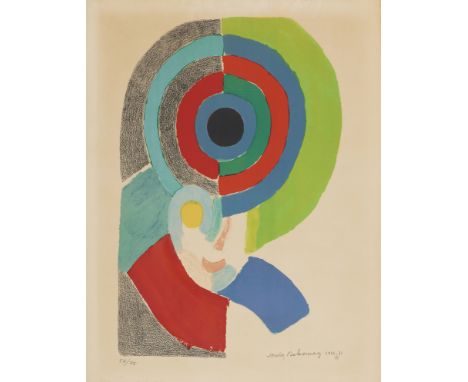 Sonia Delaunay (1885-1979) "Self Portrait"Silkscreen on paperSigned, dated 1916-71 and numbered 57/75Ed. 111 Gallery(signs of
