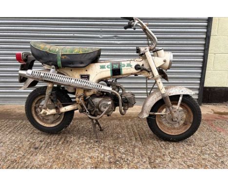 Registration No: OLW 57L Frame No: ST10-139442 MOT: ExemptA funky 1970s 'monkey bike'A genuine lock-up findA very original ma