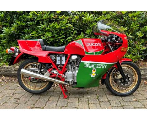 Registration No: UNM 510W Frame No: 901097 MOT: ExemptDucati's tribute to Hailwood's 1978 TT victoryMark 2 steel tank and two