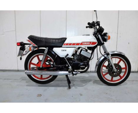 Registration No: ALG 7W Frame No: 1E80401242 MOT: ExemptClassic Yamaha RD two-stroke twin layoutSupplied with a spare set sta