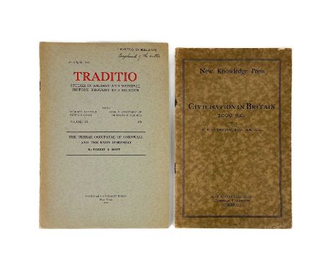 Two works on ancient history. Robert S. Hoyt. 'The Terrae Occupatae of Cornwall and the Exon Domesday (an offprint from Tradi