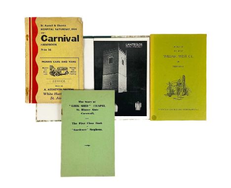 Four Works John Stengelhofen. 'Sketch of the Life of William West, C.E. of Tredenham,' 63 pages, Headland, Penzance, 1973.Cha