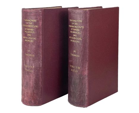 William Thomas (editor). 'Transactions of the Cornish Institute of Mining, Mechanical and Metallurgical Engineers,' first edi