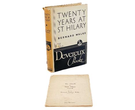 Bernard Walke. 'Twenty years at St Hilary'. (The Devereux Series) First edition first printing, consequently third edition ov