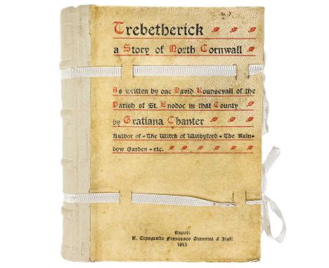 Gratiana Chanter. 'Trebetherick'. 'A Story of North Cornwall. As Written by One David Rounsevall of the Parish of St Enodoc i