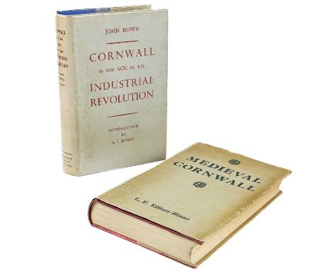 Two works on Cornish history. L.E. Elliot-Binns. 'Medieval Cornwall,' first edition, a very good copy in dustwrapper, Methuen