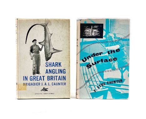 Looe sea angling interest. Two works. Brigadier J.A. Lyde Caunter. 'Under the Surface,' first edition, dust jacket, black and