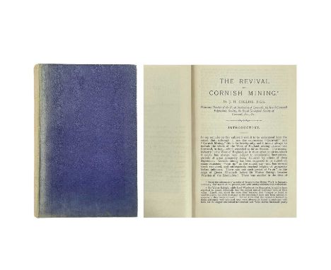 J. H. Collings. 'Cornish Mining Papers'. Multiply papers and reviews bound in one vol, blue cloth boards with gilt lettering 
