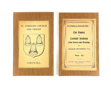 Two works by Charles Henderson 'Records of the Church and Priory of St Germans in Cornwall,' first edition, hardback with ori