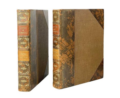 Rev. R. Polwhele 'The History of Cornwall,' First editions, 7 volumes in 2, all plates/fold out plans/trees and maps collated