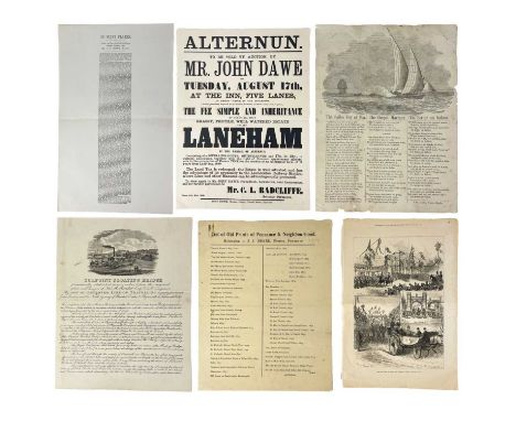 Six printed broadsheets and ephemera. J. S. Enys [1866]. 'On Flint Flakes. A Paper Read before the Royal Institution of Cornw