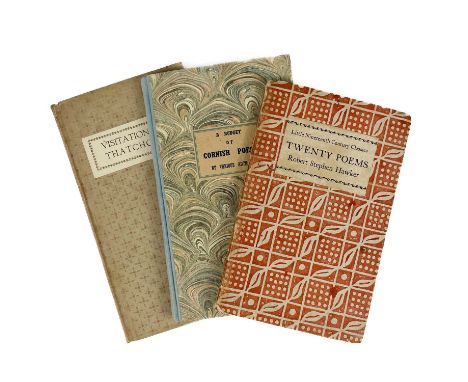 Three works of Poetry. Harry R. Burke and F. A. Behymer. 'Visitation At Thatchcot,' first edition, signed by the author, 490 