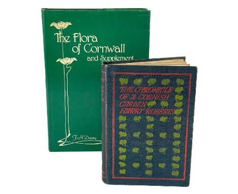 Cornish flora. Two works. Harry Roberts. 'The Chronicle of a Cornish Garden', illustrations of an ideal garden by F. L. B. Gr