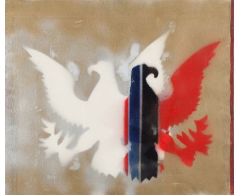 FRANCO ANGELI (1935-1988) Doppia Aquila (fine anni Settanta)smalto a spruzzo su tela cm 60x70firmato e titolato sul retroaute