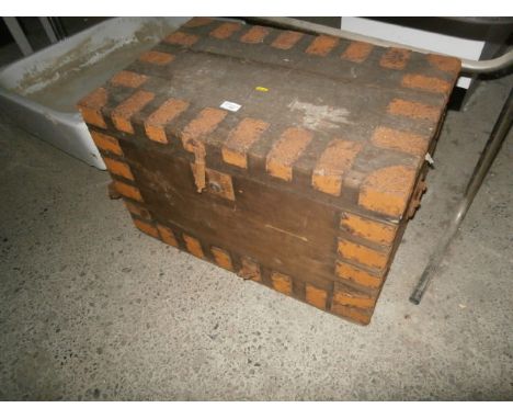 wooden storage trunk
