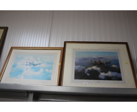 After Robert Taylor pencil signed print "Lancaster" together with one other pencil signed print "Halifax"