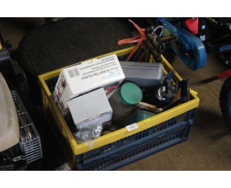 A box of various hand tools etc.