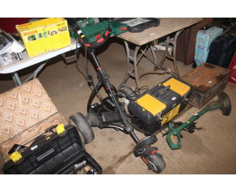 A power caddy with battery