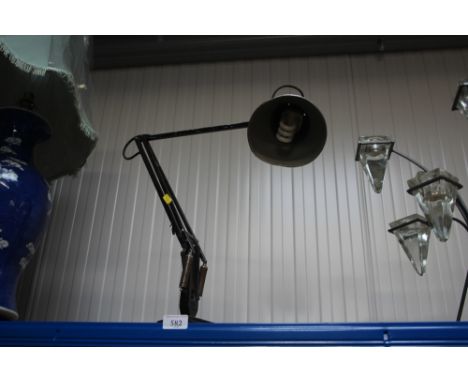 An Anglepoise style lamp