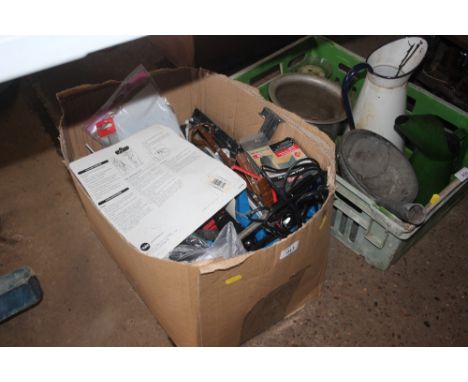 A box of various hand tools etc.