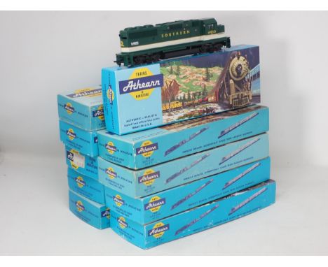 Ten boxed Athearn HO scale American Locomotives 
