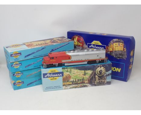 A boxed Ahearn HO scale Special Edition GATX Locomotive Set and five other boxed Locomotives 