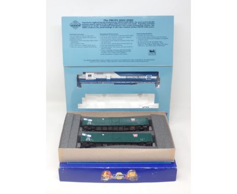 Proto 2000 Series H0 scale SD60 Locomotive, boxed; and Athearn Box Car Set, boxed 