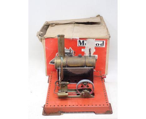 Mamod twin cylinder Sationary Engine, box damaged 