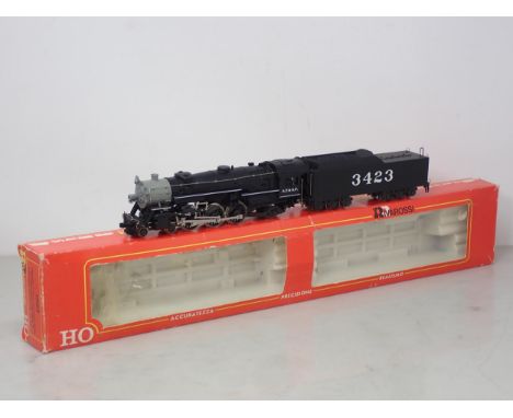 Rivarossi 1283 HO scale 4-6-2 heavy Pacific Locomotive in Atchison Topeka and Santa Fe livery, boxed 