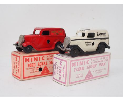Triang Minic Ford Royal Mail Van and Ford Light Van, both in reproduction boxes 