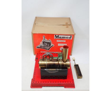 Mamod S.E.3 Twin Cylinder Stationary Engine and Miniature Polishing Machine, boxed 