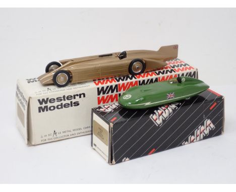 A boxed Western Models WMS 15 1929 Golden Arrow and a boxed WMS 38 MG EX135 Record Car 