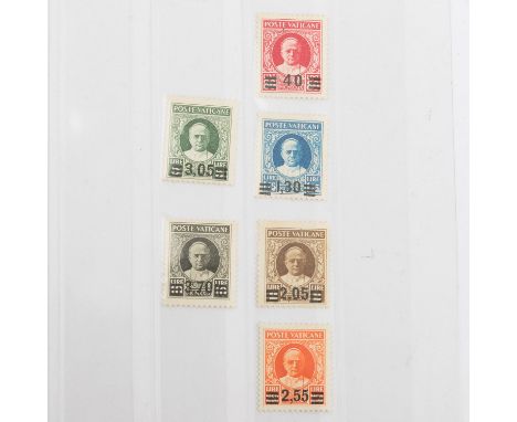 Vatikan - kompletter Satz 1934 ** MiNr. 39/44 (M€ 3.500,-€) postfrisch, Gummi etwas verlaufen und bräunlich. Signatur?| Vatic