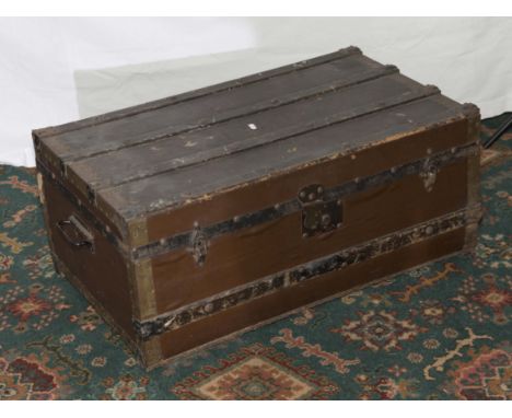 A vintage travel trunk