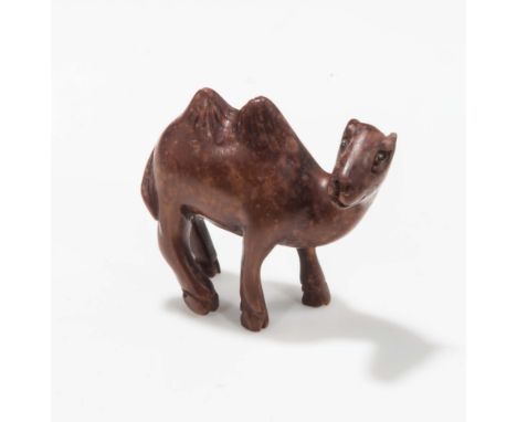 Hand carved Netsuke of a Bactrian camel 