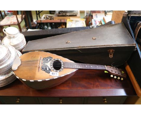 Mario Caselia Catania Mandolin with Butterfly inlaid decoration 