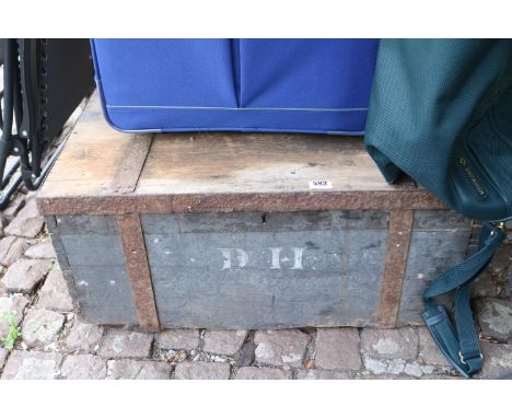 Vintage Wooden bound Travelling trunk 