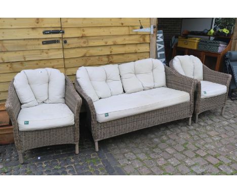 Good Quality Kettler 3 Piece Garden Sofa Suite with cushions 