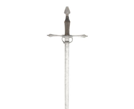 A German BroadswordThird Quarter Of The 16th CenturyWith tapering double-edge blade, rectangular ricasso with incised line bo