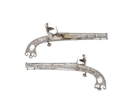 A Pair Of Scottish 25-Bore Flintlock All-Metal Belt Pistols By John Campbell Of Doune, Third Quarter Of The 18th CenturyWith 