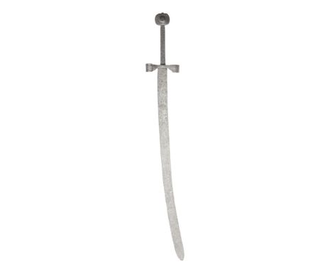 A Rare Medieval SabreLate 15th Century, Probably Venetian Or HungarianIn excavated condition, with broad curved blade double-