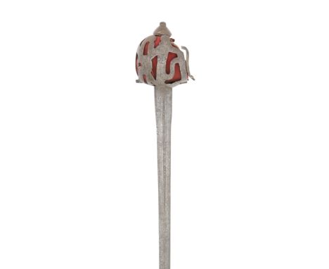 A Scottish Basket-Hilted BroadswordLast Quarter Of The 17th CenturyWith tapering double-edged blade incised 'H IS' and 'ANDRE