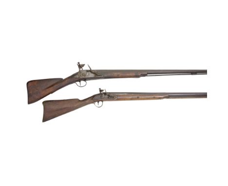 A Rare Massive 8-Bore English Lock (Type 2) Wildfowling Gun, And A 10-Bore Flintlock Wildfowling GunThe First Mid-18th Centur