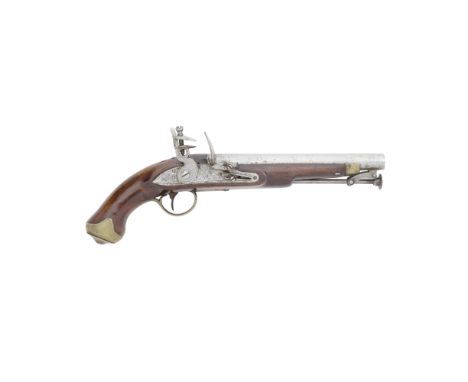 A 16-Bore Flintlock Commercial New Land Pattern Service Pistol Signed Conway, Manchester, Circa 1820With plain barrel and tan