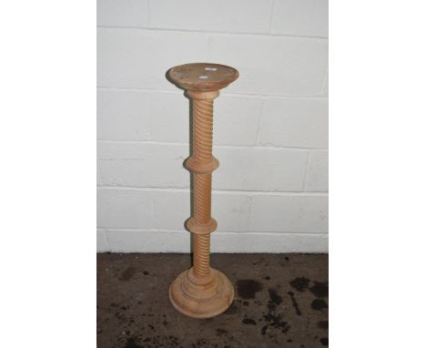 SPIRAL CARVED LAMP STAND, HEIGHT APPROX 101CM